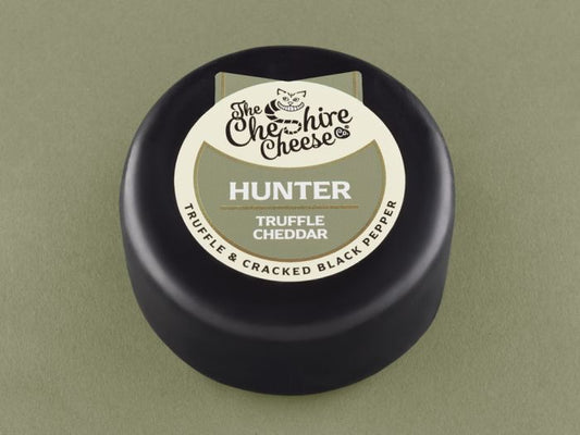 Hunter - Truffle & Cracked Black Pepper Cheddar Cheese - Waxed Truckle 200g