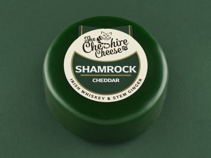Shamrock - Irish Whiskey & Stem Ginger Cheddar Cheese - Waxed Truckle 200g